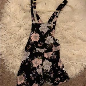 H&M Floral Suspender Romper